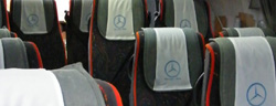 40 ülőhellyel + 52 db állóhellyel rendelkező Mercedes busz